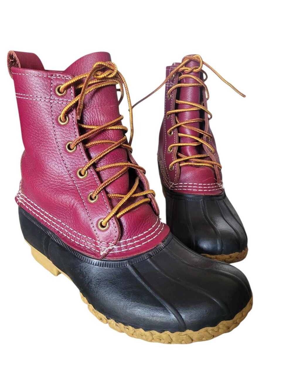 LL Bean 8" Bean Duck Boots Wmn 6 Plum/Grape Purple Limited Edition Discontinued
